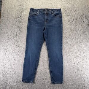 Buffalo David Bitton Jeans Women 12 Blue Cotton Denim Tapered Leg Faded Workwear